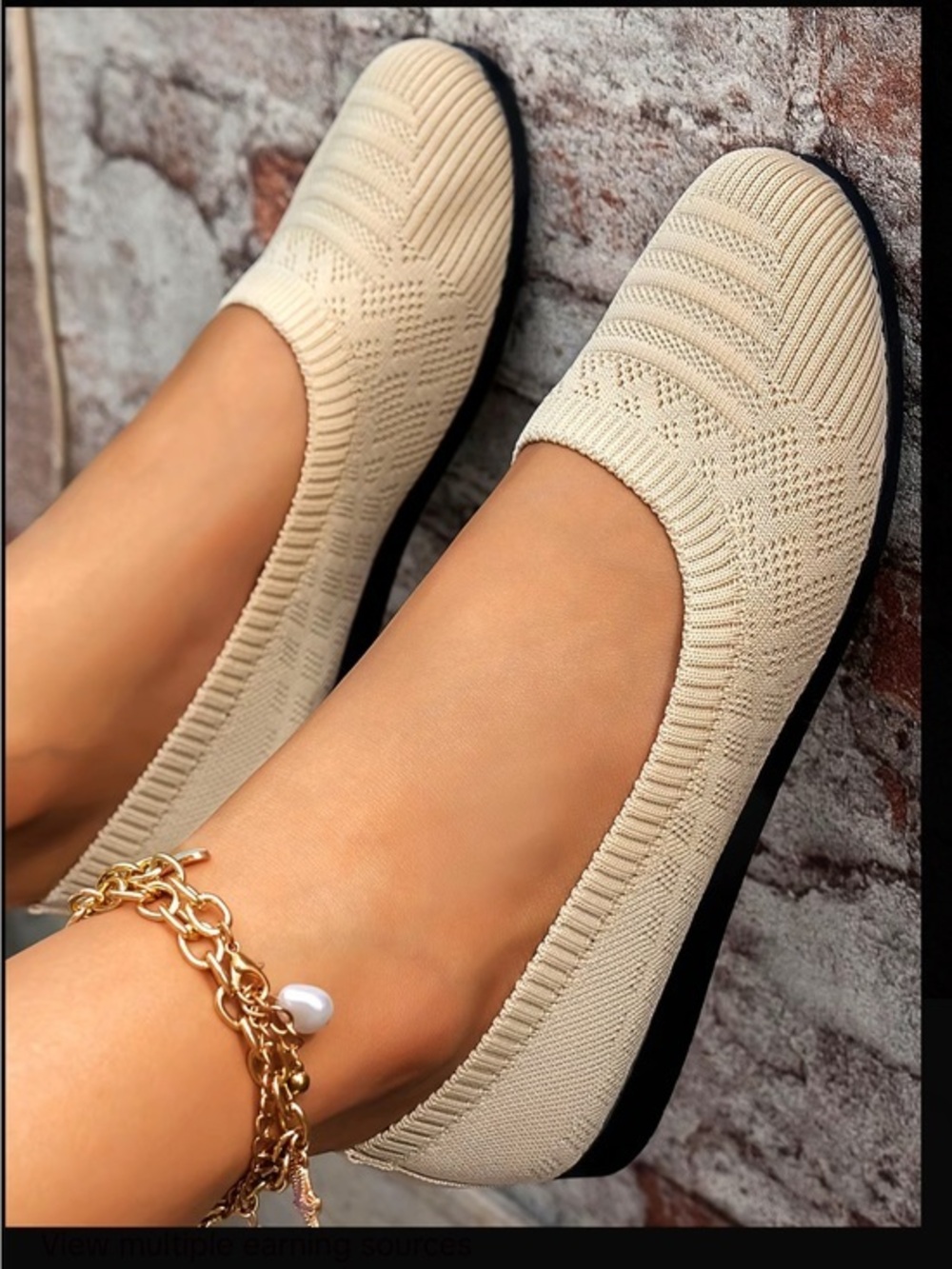 Beige colored mesh flats, brand new without tags. EU 38 / 7.5 womenβs